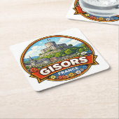 Gisors France  Rechteckiger Pappuntersetzer (angewinkelt)