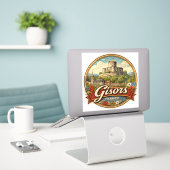 Gisors Frankreich Aufkleber (Laptop auf Schreibtisch)