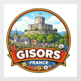 Gisors Frankreich Fensteraufkleber