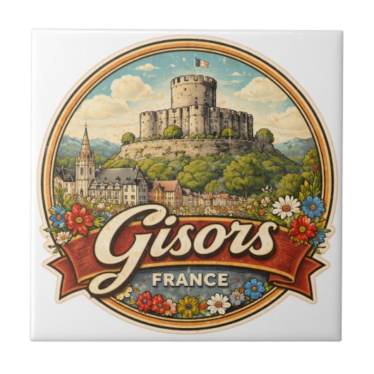 Gisors Frankreich Fliese (Vorderseite)