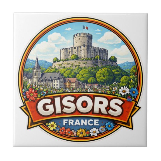 Gisors Frankreich  Fliese (Vorderseite)