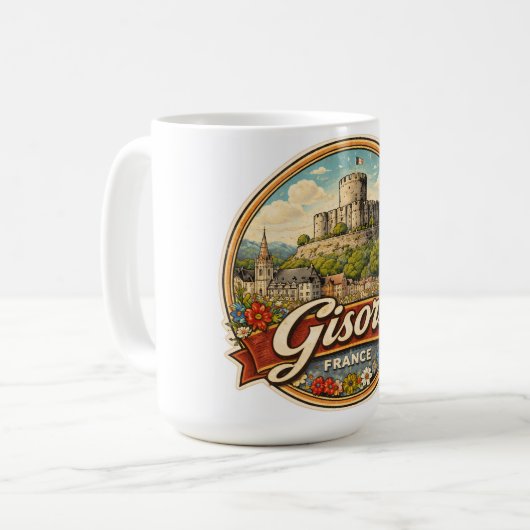 Gisors Frankreich Kaffeetasse (Vorderseite Links)