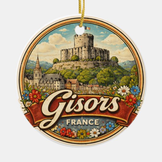 Gisors Frankreich Keramik Ornament (Vorne)