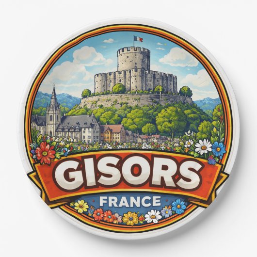 Gisors Frankreich  Pappteller (Vorderseite)