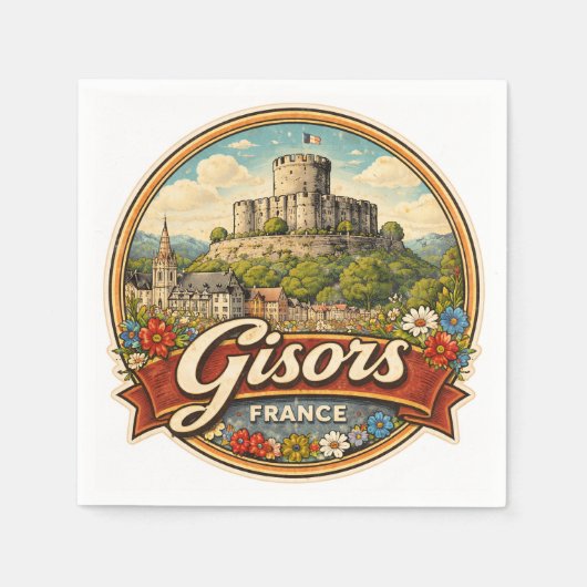 Gisors Frankreich Serviette (Vorderseite)