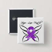 GIST Cancer Hope Liebe Faith Button (Vorne & Hinten)