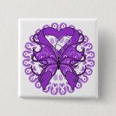 GIST Krebs Butterfly Circle of Ribbons Button (Vorderseite)
