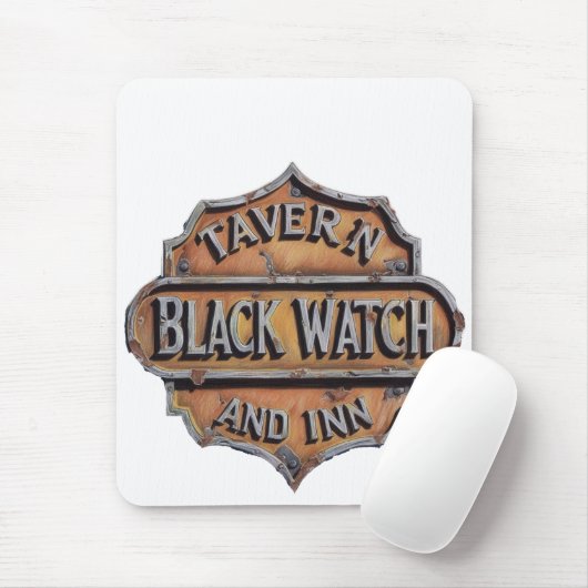 Gistressed Metal Sign für Black Watch Tavern & Inn Mousepad (Mit Mouse)