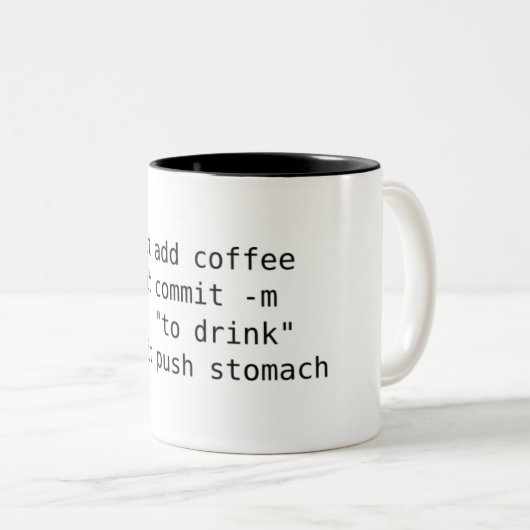 Git addieren Kaffee-Tasse Zweifarbige Tasse (VorderseiteRechts)