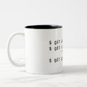 Git addieren Kaffee-Tasse Zweifarbige Tasse (Links)