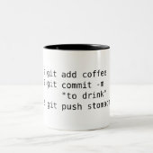 Git addieren Kaffee-Tasse Zweifarbige Tasse (Mittel)
