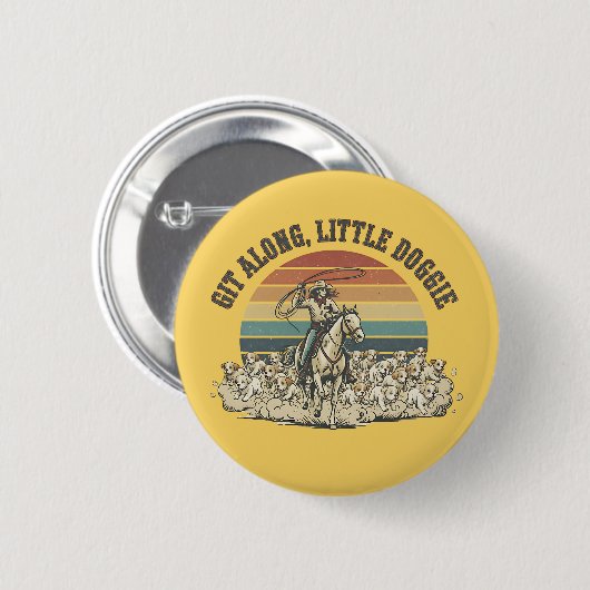 Git Along Little Doggie Button (Vorne & Hinten)