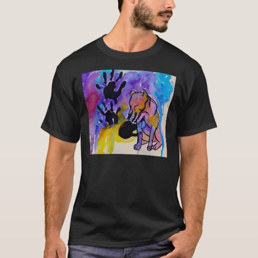 Git Bull Handdruck T-Shirt (Vorderseite)