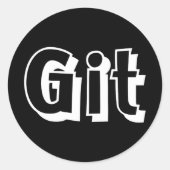 Git Classic Round Sticker (Vorderseite)