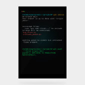 Git Push Force Main - Entwickler-Terminal Acrylschild (Vorderseite)
