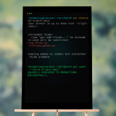 Git Push Force Main - Entwickler-Terminal Acrylschild (Neutral)