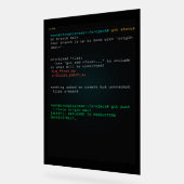 Git Push Force Main - Entwickler-Terminal Acrylschild (Winkel)