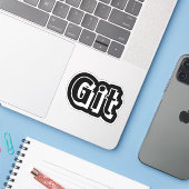Git Sticker (Laptop mit iPhone)