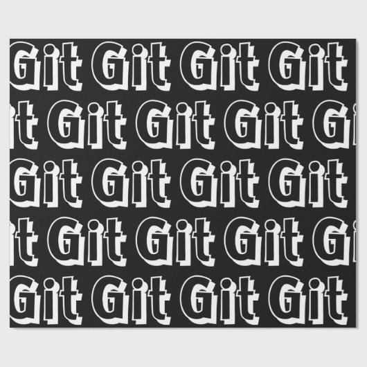 Git Wrapping Paper Geschenkpapier (Flach)
