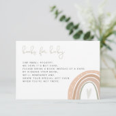 GITA Bohemain Pastel Rainbow Books for Baby Invita Einladung (Stehend Vorderseite)