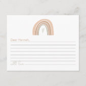 GITA Boho Pastel Rainbow 1st Birthday Time Kapsel Begleitkarte (Vorderseite)