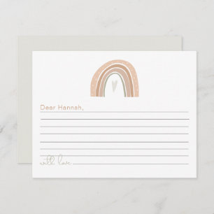 GITA Boho Pastel Rainbow 1st Birthday Time Kapsel Begleitkarte