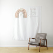 GITA Pastel Boho Rainbow Baby Shower Wandteppich (Beispiel)