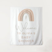 GITA Pastel Rainbow Baby Dusche Begrüßungsband Wandteppich (Vorderseite)