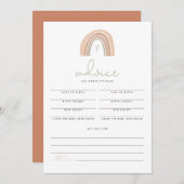 GITA Pastel Rainbow Baby Shower Vorhersagen Einladung (Vorne/Hinten)