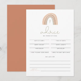 GITA Pastel Rainbow Baby Shower Vorhersagen Einladung