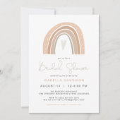 GITA Pastel Rainbow Bridal Dusche Einladung (Vorderseite)