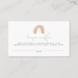 GITA Pastel Rainbow Diaper Raffekarte Platzkarte