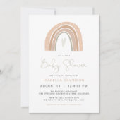 GITA Pastel Rainbow Kinderdusche Einladung (Vorderseite)