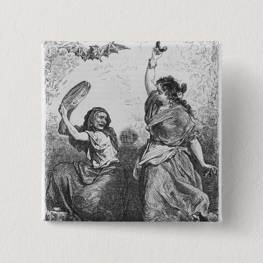 Gitana von Granada, welches das zorongo tanzt Button (Vorderseite)