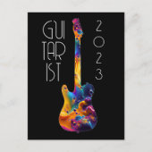 GITARIST 2023 FARBBIGE GITARBEN-GIFT POSTKARTE (Vorderseite)