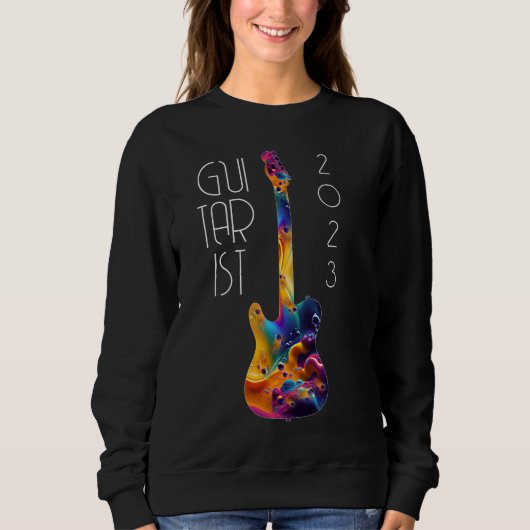 GITARIST 2023 FARBBIGE GITARBEN-GIFT SWEATSHIRT (Vorderseite)