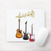 Gitarras electricas con partituras musicales mousepad (Mit Mouse)