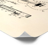 Gitarre 1941 Patent Art Old Peper Poster (Ecke)