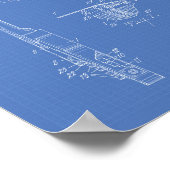 Gitarre 1955 Patent Art Blueprint Poster (Ecke)
