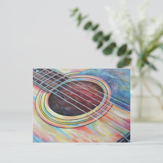 Gitarre 2 postkarte (Stehend Vorderseite)
