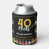 Gitarre 40. Geburtstag Party Rock and Roll Dosenkühler (Kanne Vorderseite)