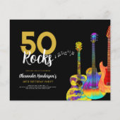 Gitarre 50. Geburtstagsfeier 50 Steine (Vorderseite)