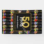 Gitarre 50. Geburtstagspartei Name hinzufügen Banner (Horizontal)