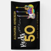 Gitarre 50 Rocks 50. Geburtstagsparty Banner (Vertikal)