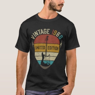 Gitarre 62 Jahre Vintag 1960 T-Shirt