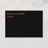 Gitarre abstrakt auf Schwarzem Visitenkarte (Rückseite)