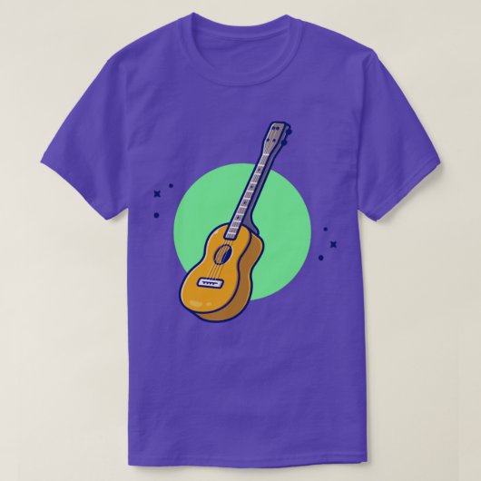 Gitarre Akustische Musik T-Shirt (Design vorne)