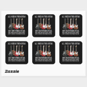 Gitarre | Alles, was ich brauche, ist diese Gitarr Quadratischer Aufkleber (Blatt)