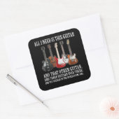 Gitarre | Alles, was ich brauche, ist diese Gitarr Quadratischer Aufkleber (Umschlag)