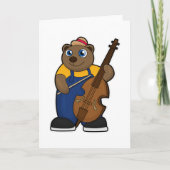 Gitarre als Musiker Karte (Vorderseite)